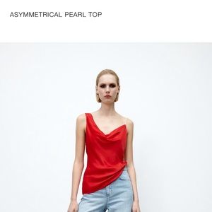 Zara satin red top size XS
